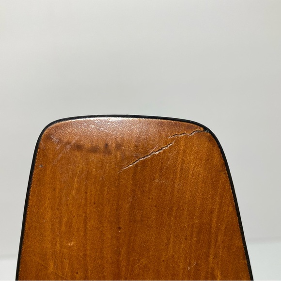 Stuart Weitzman Black Leather Square Toe Heels Pumps.Size 7.5 - Picture 14 of 15